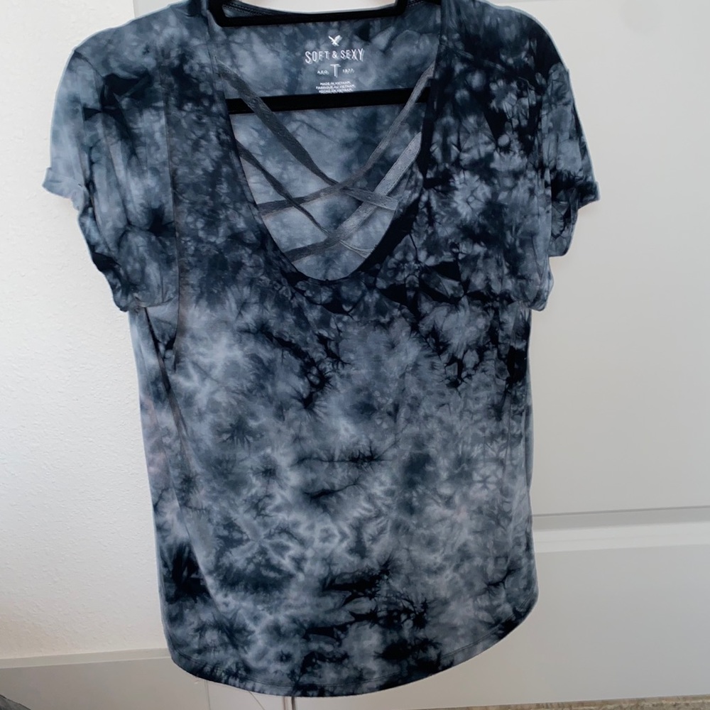 Dark blue Tie Dye Soft and Sexy Tee
